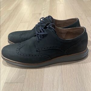Men's Cole Haan navy Leather Oxford Shoes